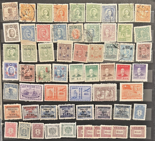 Vecchi francobolli cina lotto - francobolli,