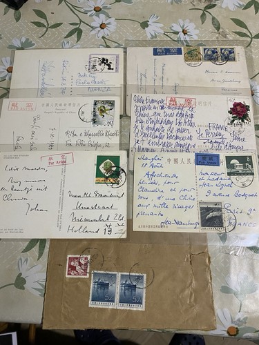 China stamps lot postcards - lot,